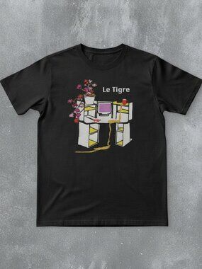 Le Tigre Desk Graphic T-Shirt, Vintage Indie Punk Band Tee, Alternative Music